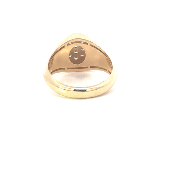 Yellow Gold Diamond Cluster Ring