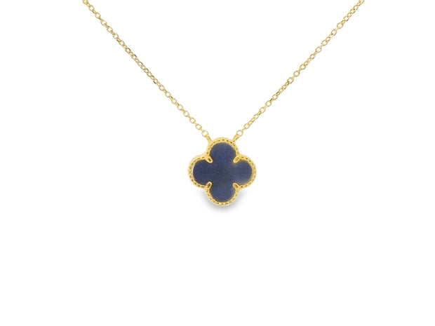 Clover Necklace in Lapis
