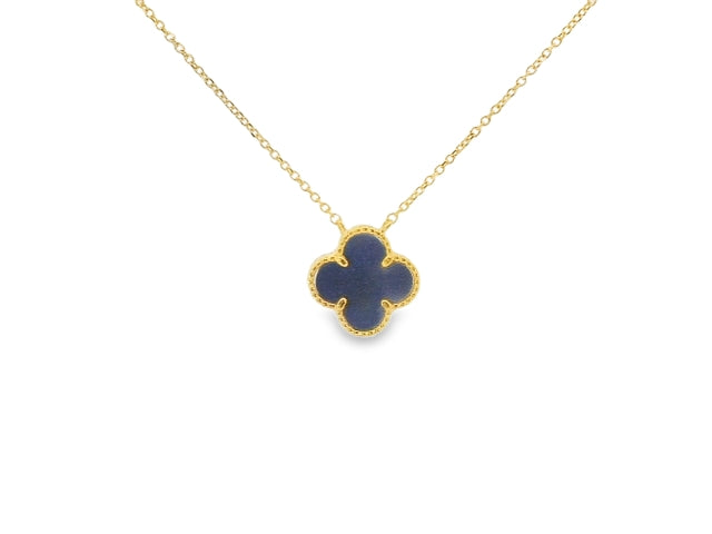 Clover Necklace in Lapis
