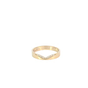 Yellow Gold Diamond Contour Ring