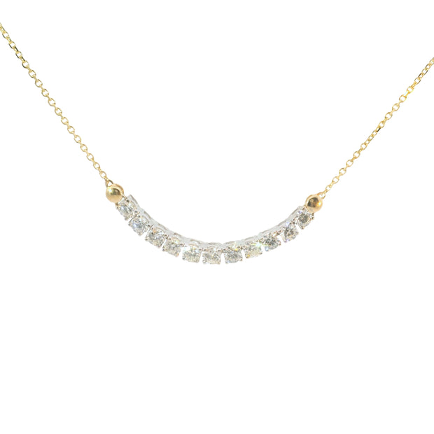 Diamond Smile Bar Pendant