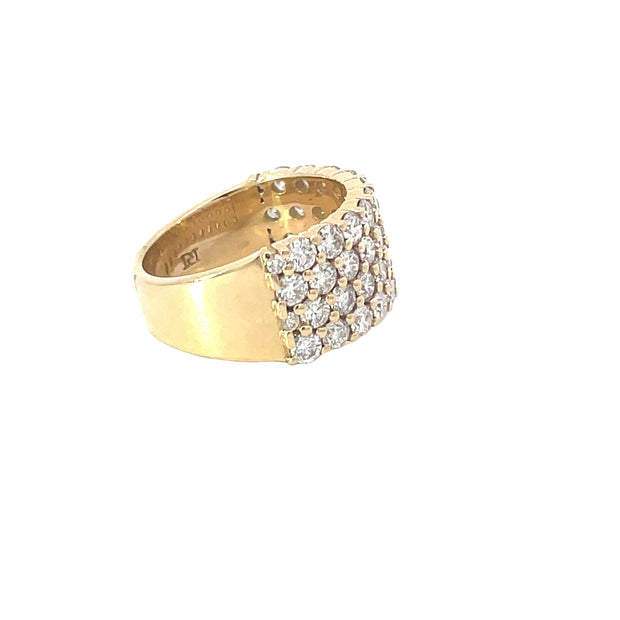 Yellow Gold Multi Band Diamond Ring