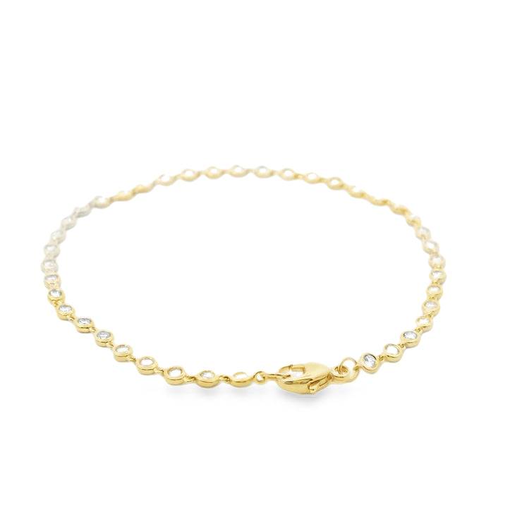 1 Carat Diamond Bezel Tennis Bracelet