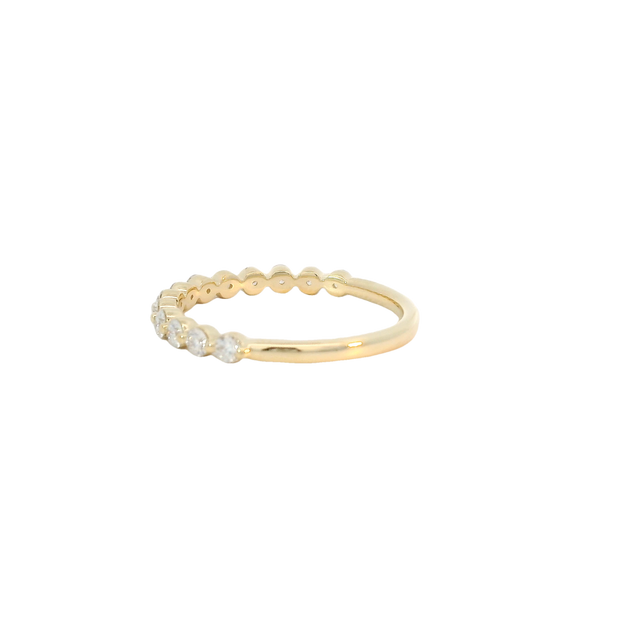 Yellow Gold Diamond Bubble Band