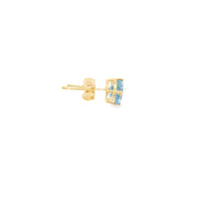 Blue Topaz Solitaires