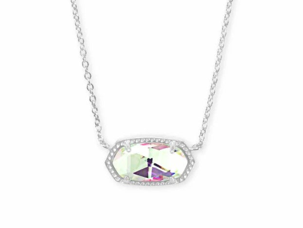 Kendra Scott White Dichroic Glass Elisa Necklace