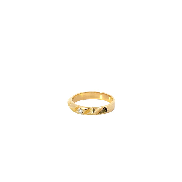 Yellow Modern Electrum Diamond Ring