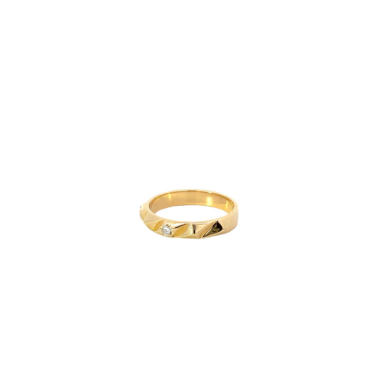 Yellow Modern Electrum Diamond Ring