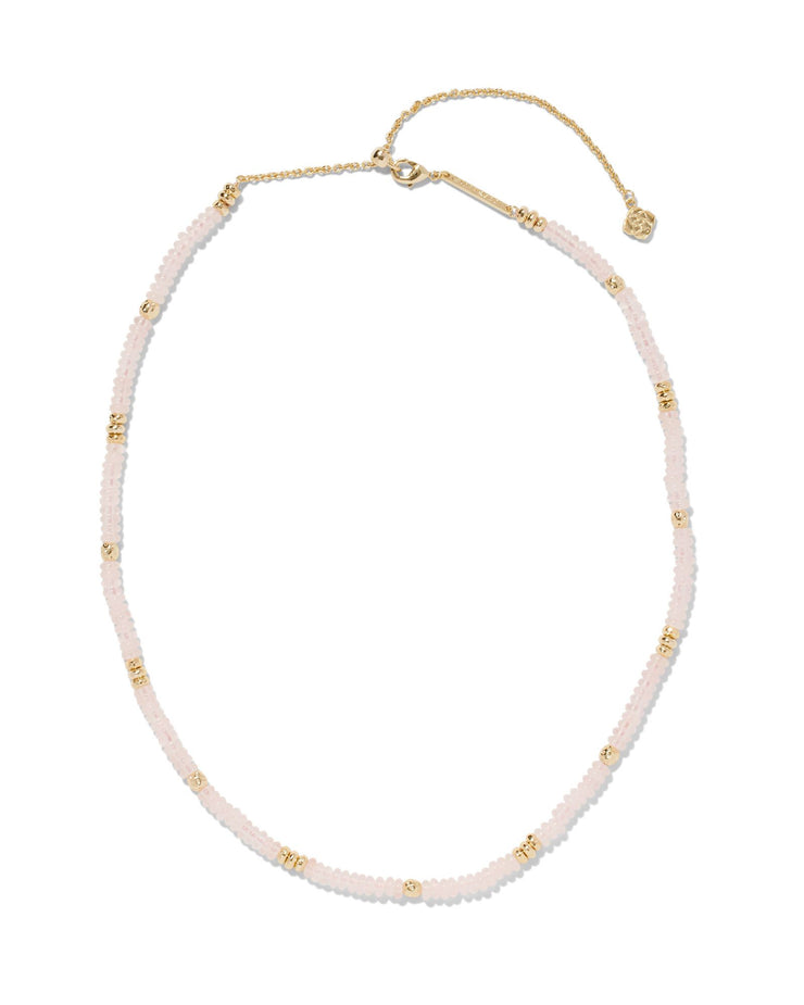 Kendra Scott 'Deliah' Strand Rose Quartz Necklace