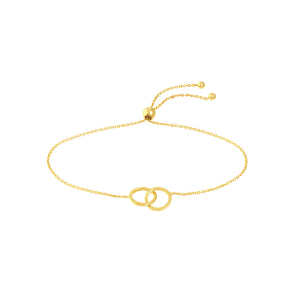 Interlocking Circles Charm Bracelet