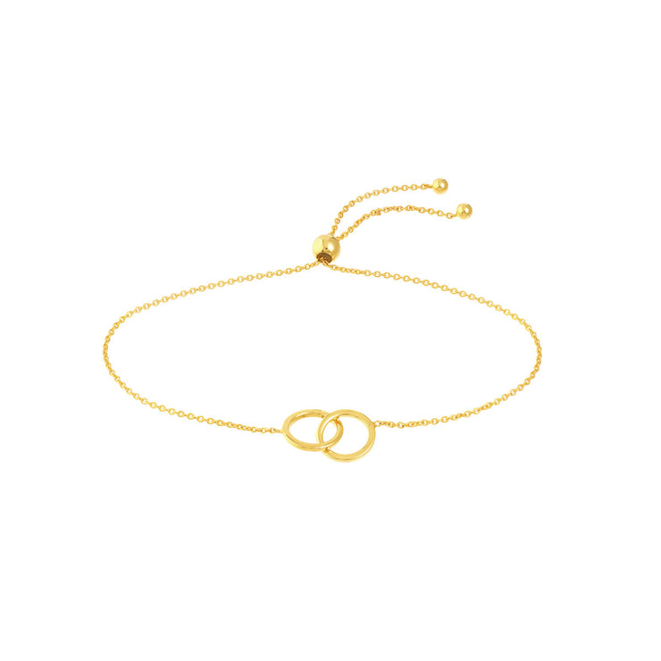 Interlocking Circles Charm Bracelet