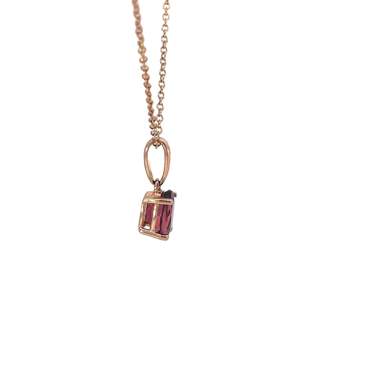 Rose Gold PinkTourmaline Necklace