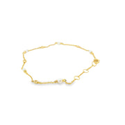 Pearl and Diamond Station Bracelet