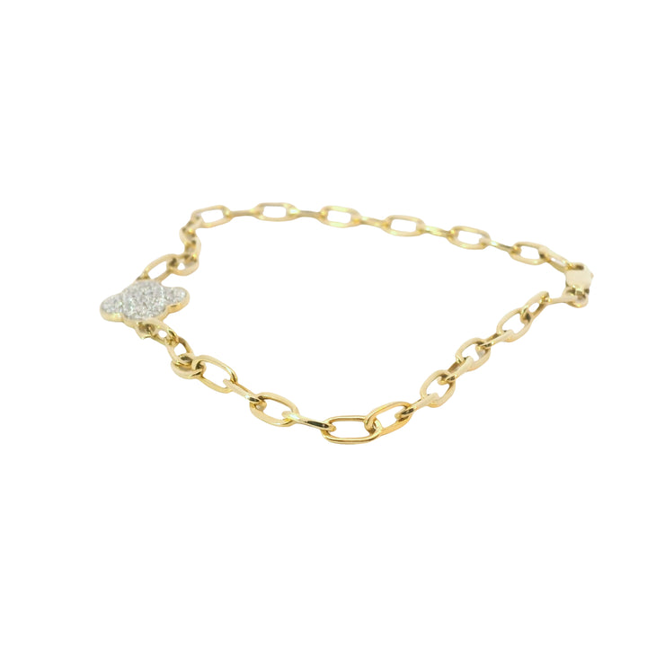 Diamond Pave Clover Bracelet