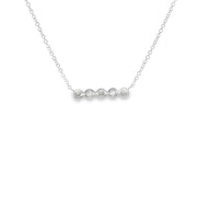 Black Agate and Diamond Bar Pendant