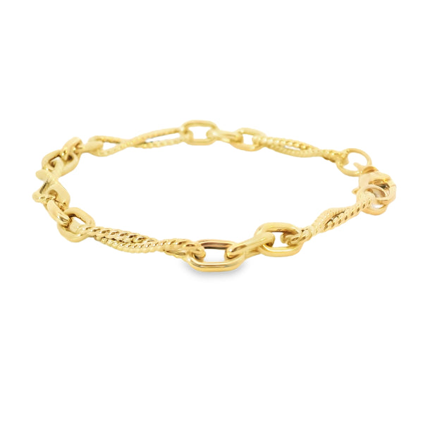 Twisted Infinity Figaro Link Bracelet