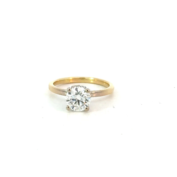 1.27 ct D VVS2 Round Diamond Engagement Ring