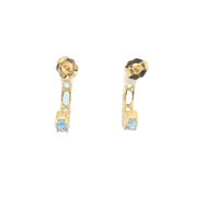 Blue Topaz Hoops