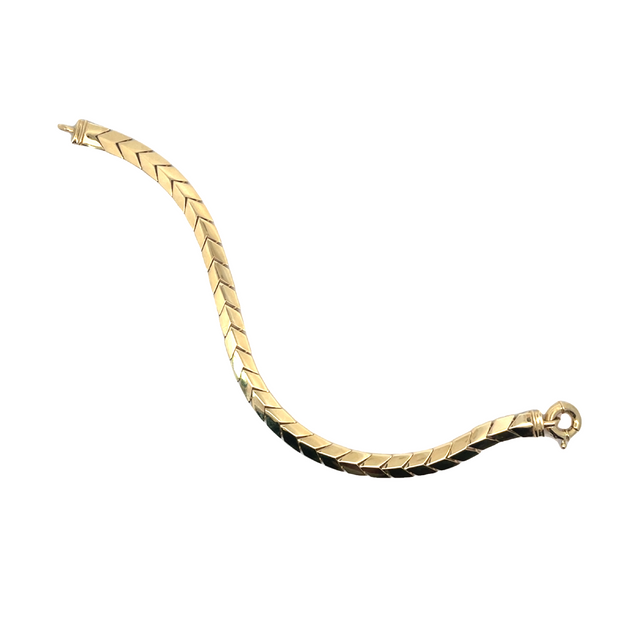 Yellow Gold Arrow Link Bracelet