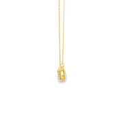 Yellow Gold Diamond Pave Bar Necklace