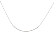 Diamond Curved Bar Necklace