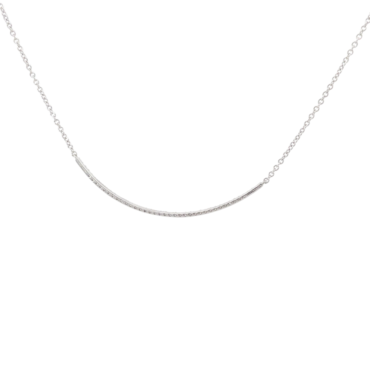 Diamond Curved Bar Necklace