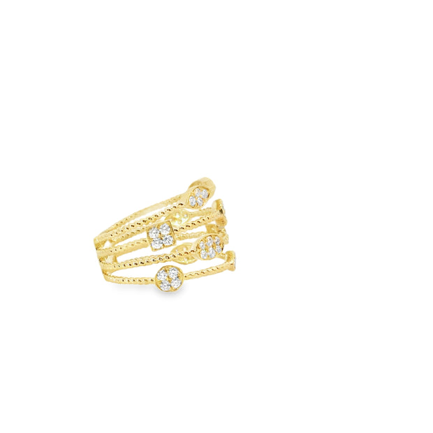 Multi Row Diamond Ring