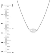 White Gold Evil Eye Necklace