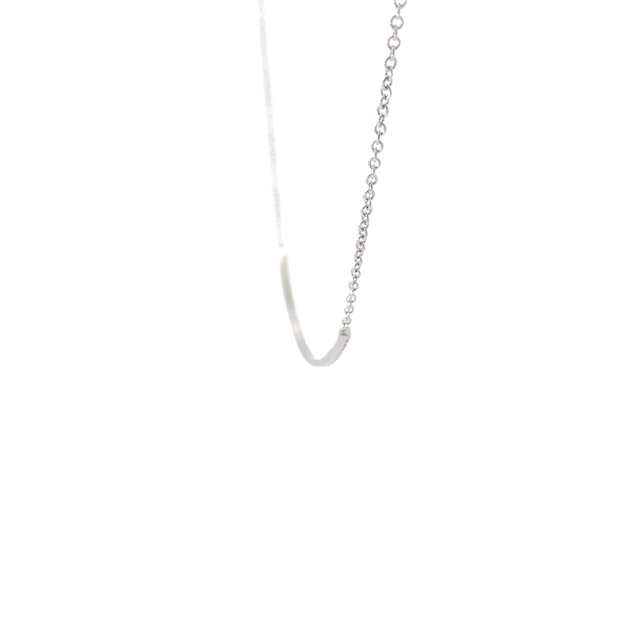 Diamond Curved Bar Necklace