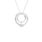 Sterling Silver Diamond Pendant