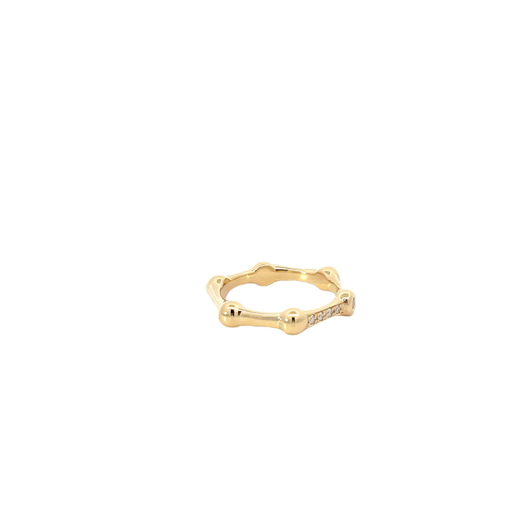 Yellow Modern Electrum Diamond Ring
