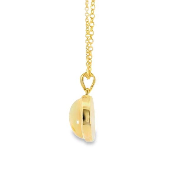 Bezel Set Opal Pendant