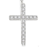 Cross Diamond Huggie Fashion Earrings