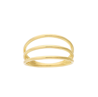Yellow Gold Triple Domed Ring