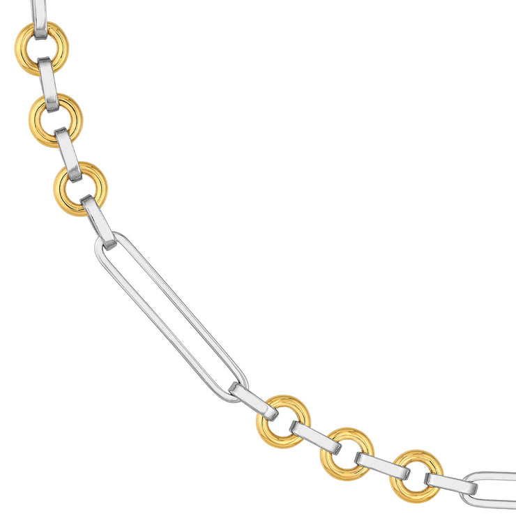 Two Tone Open Link Necklace