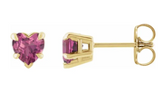 Gemstone Heart Studs