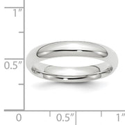 4mm White Gold Comfort Band