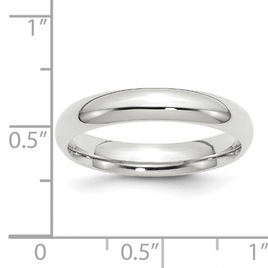 4mm White Gold Comfort Band