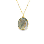 Vermeil Pendant with Labradorite and Apatite Accent