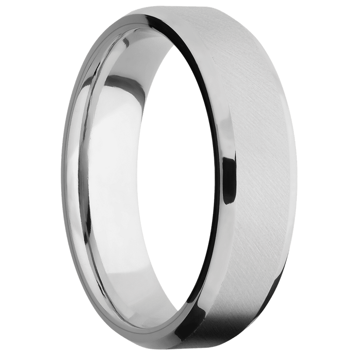 14K White Gold + Anglesatin , Polish Finish + Cobalt Chrome