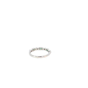 18 Karat White Gold Diamond Emerald Ring