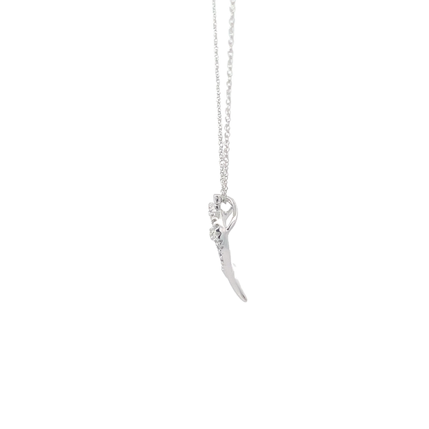 White Gold Diamond Dolphin Necklace