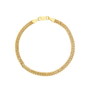 Double Row Hollow Wheat Chain Bracelet