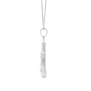 White Gold Crucifix Necklace