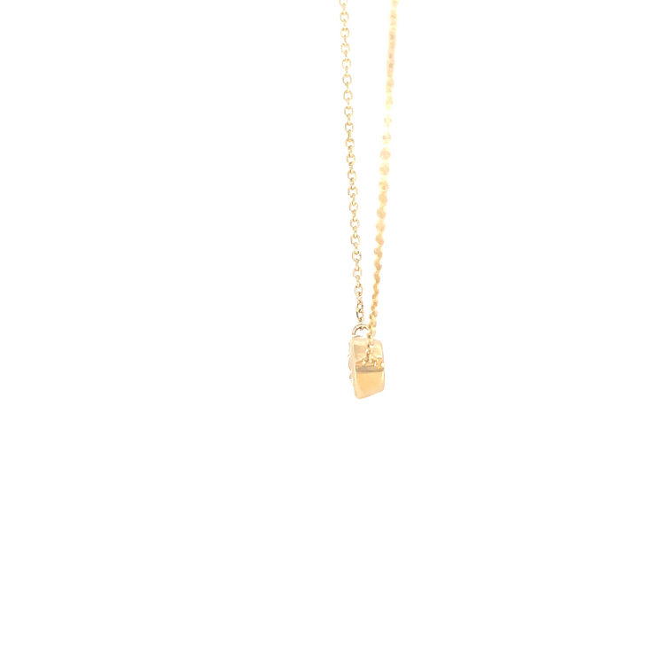 .33Ct  Yellow Gold Diamond Solitaire Pendant