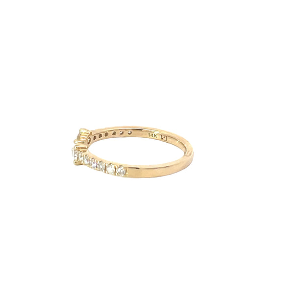 Yellow Gold Split Diamond Band