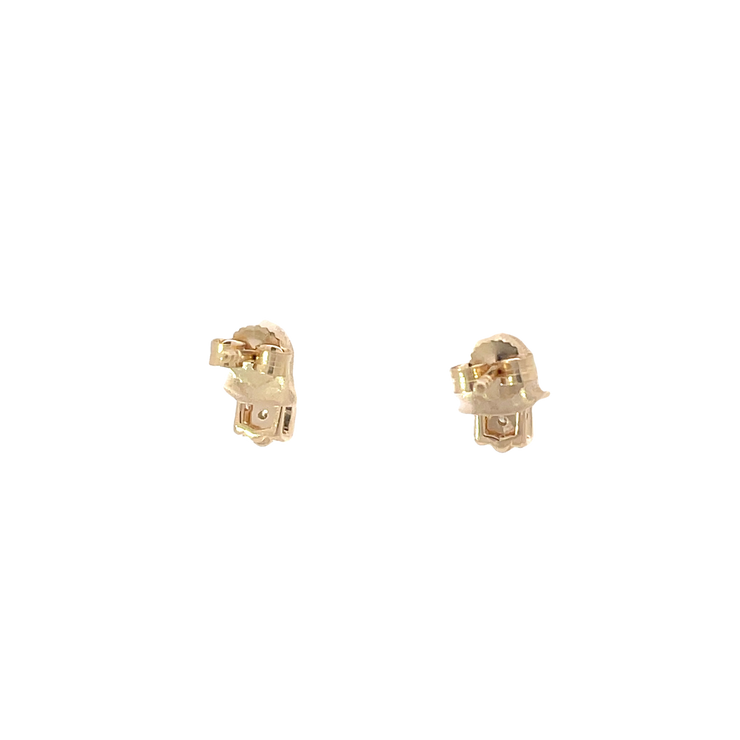 Yellow Gold Diamond Hand Studs
