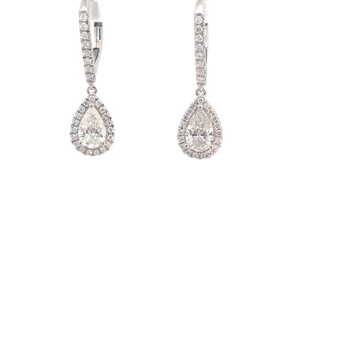 Lab Grown Diamonds Halo Earrings