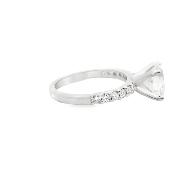 2 Carat Round Lab Grown Engagement Ring