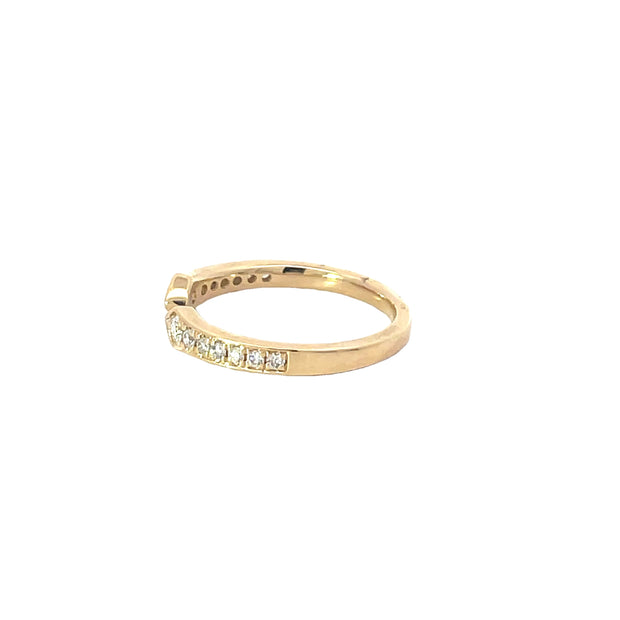 Yellow Gold Split Diamond Band